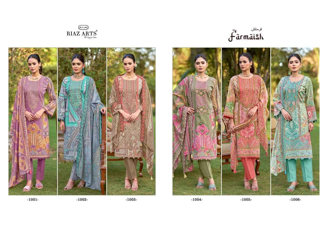 BIN SAEED FARMAISH.2 By RIAZ ARTS 1001 TO 1006 Series Beautiful Festive Suits Stylish Fancy Colorful Casual Wear & Ethnic Wear Cotton Cambric Lawn Print Dresses At Wholesale Price